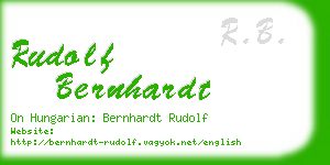 rudolf bernhardt business card